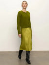 Sanctuary Everyday Midi Skirt - Martini Olive-Hand In Pocket