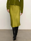 Sanctuary Everyday Midi Skirt - Martini Olive-Hand In Pocket