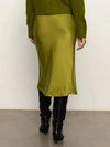 Sanctuary Everyday Midi Skirt - Martini Olive-Hand In Pocket