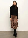 Sanctuary Nostalgia Pleated Midi Skirt - Mocha