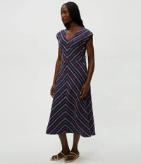 Michael Stars Tess Midi Dress- Nocturnal-Hand In Pocket