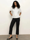 Sanctuary Shirred Waist Dolman - White-Hand In Pocket