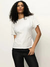 Sanctuary Shirred Waist Dolman - White-Hand In Pocket