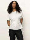 Sanctuary Shirred Waist Dolman - White-Hand In Pocket