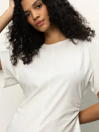 Sanctuary Shirred Waist Dolman - White-Hand In Pocket