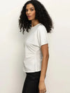 Sanctuary Shirred Waist Dolman - White-Hand In Pocket
