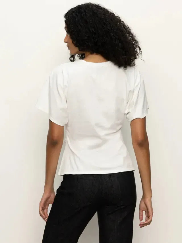 Sanctuary Shirred Waist Dolman - White-Hand In Pocket