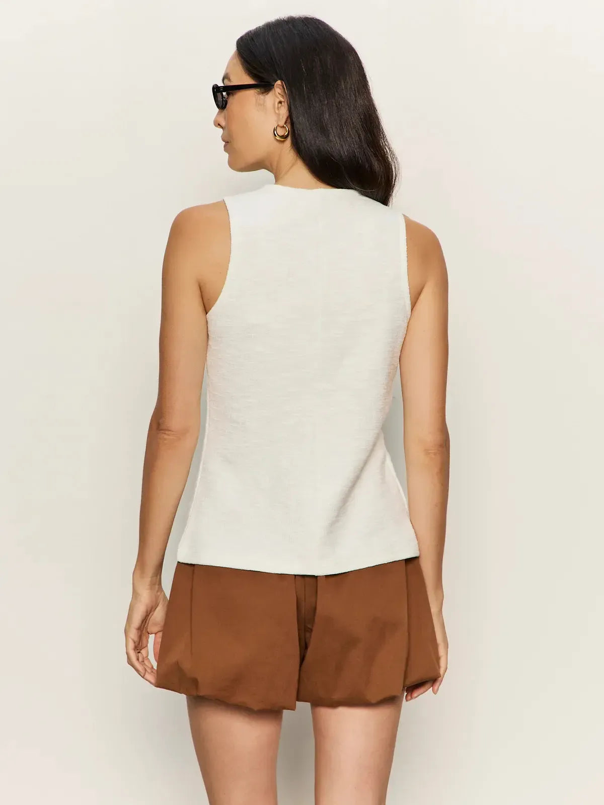 Sanctuary Nothing Extra Knit Vest - Chalk-Hand In Pocket