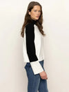 Sanctuary Downtown Mock Neck Sweater - Black/ Chalk