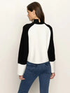 Sanctuary Downtown Mock Neck Sweater - Black/ Chalk