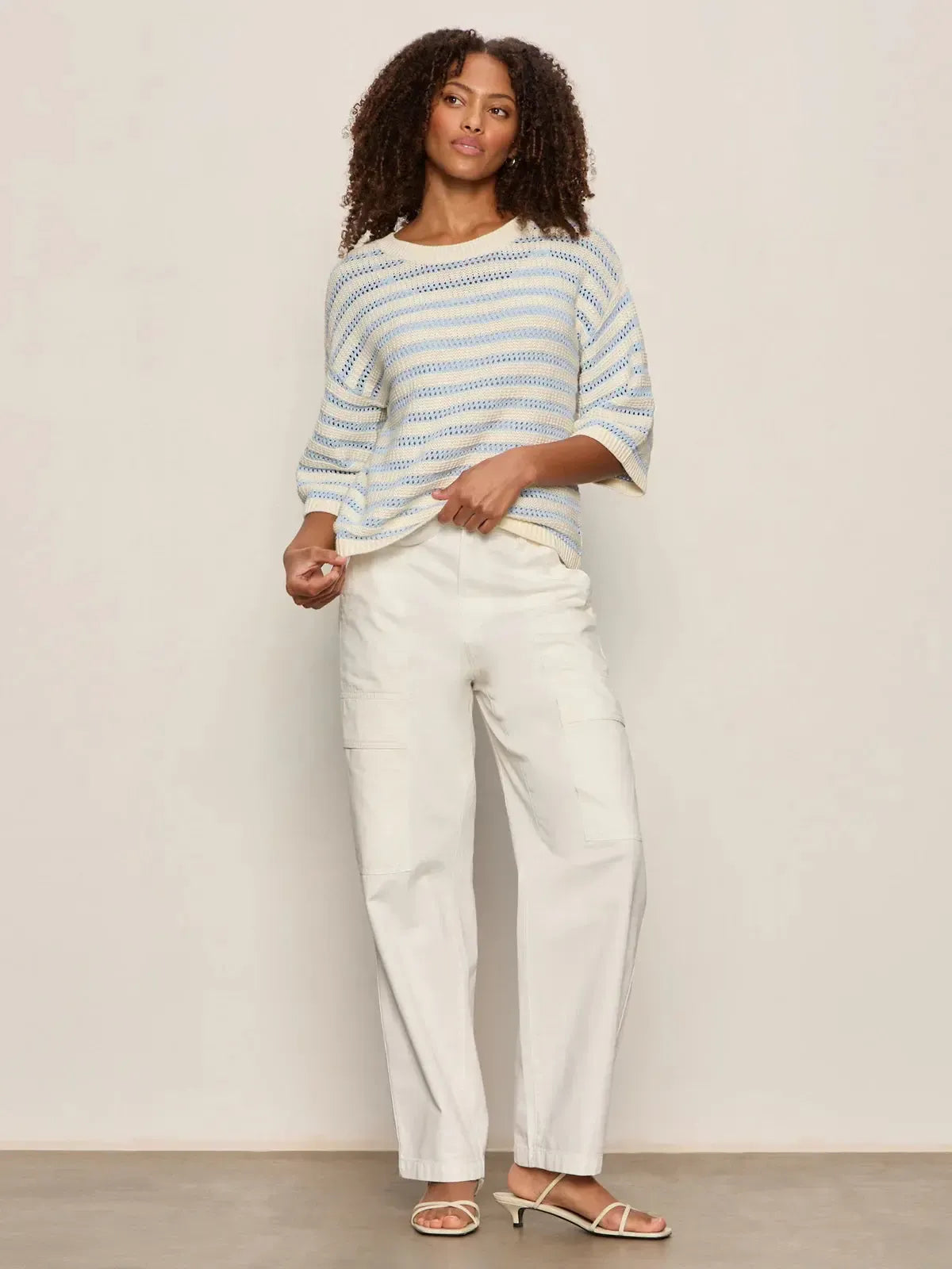 Sanctuary Elle Sweater Tee - Blue Aura-Hand In Pocket