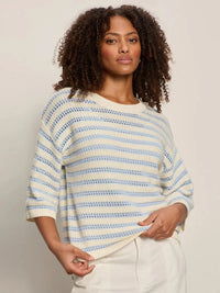 Sanctuary Elle Sweater Tee - Blue Aura-Hand In Pocket