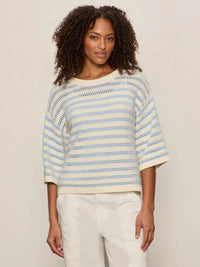 Sanctuary Elle Sweater Tee - Blue Aura-Hand In Pocket