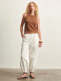 Sanctuary Natural State Halter Tank - Toasted Coconut Metallic-Hand In Pocket