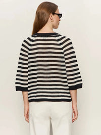Sanctuary Lace Sweater Tee - Black/Chalk-Hand In Pocket