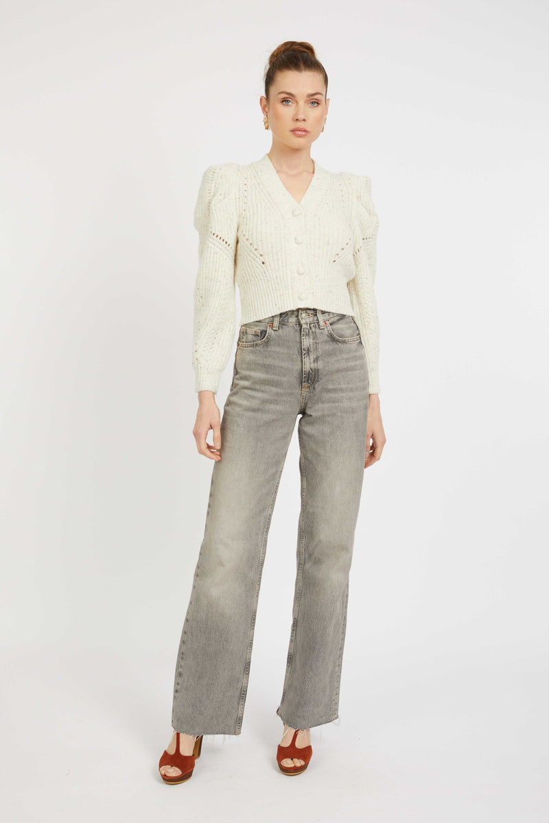 Caballero Audra Sweater - Antique White/Gray Morn-Hand In Pocket