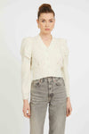 Caballero Audra Sweater - Antique White/Gray Morn-Hand In Pocket