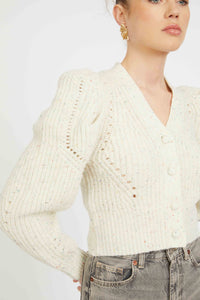 Caballero Audra Sweater - Antique White/Gray Morn-Hand In Pocket