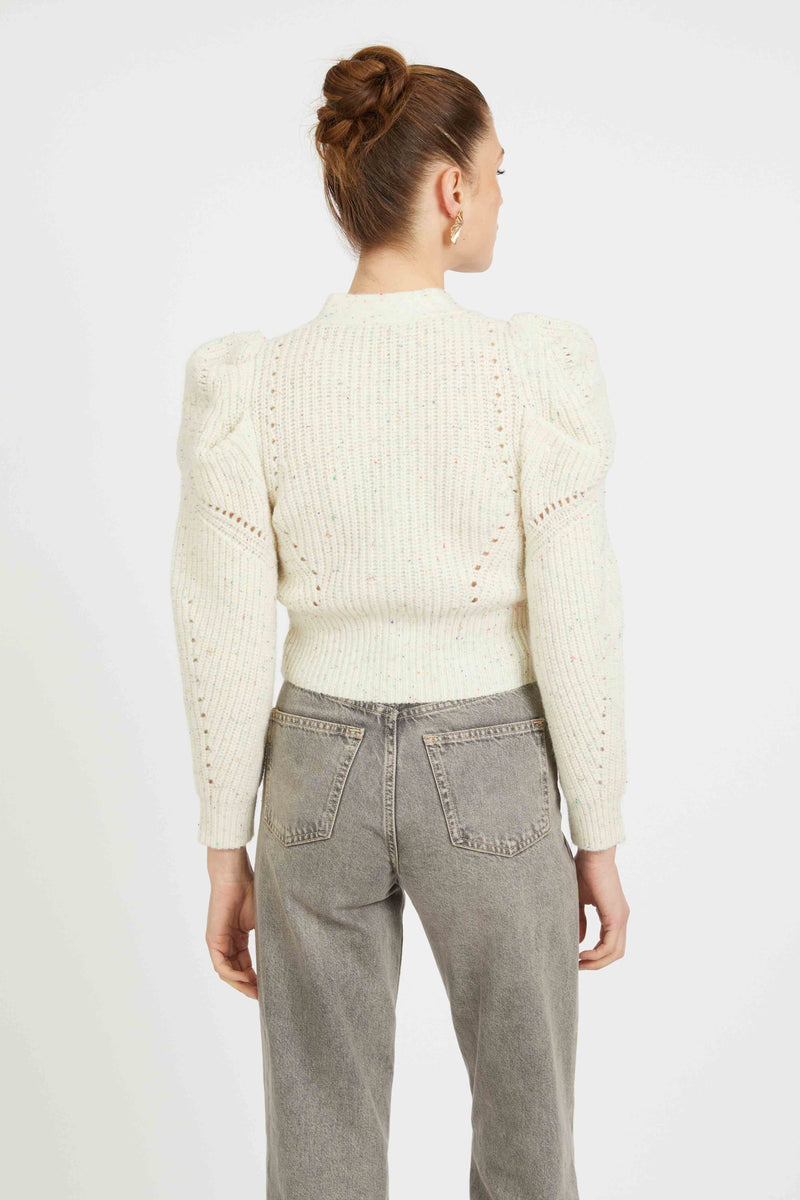 Caballero Audra Sweater - Antique White/Gray Morn-Hand In Pocket