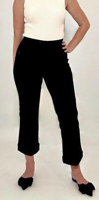 Astrid Mia Ponte Pant - Black-Hand In Pocket