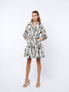 Ciebon Jasper Mini Dress - White Multi-Hand In Pocket