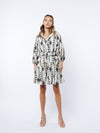 Ciebon Jasper Mini Dress - White Multi-Hand In Pocket