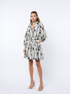 Ciebon Jasper Mini Dress - White Multi-Hand In Pocket