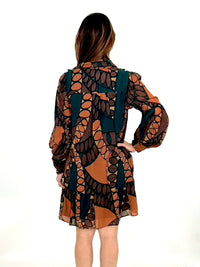 Cleobella Alani Mini Dress- Dark Saguaro-Hand In Pocket