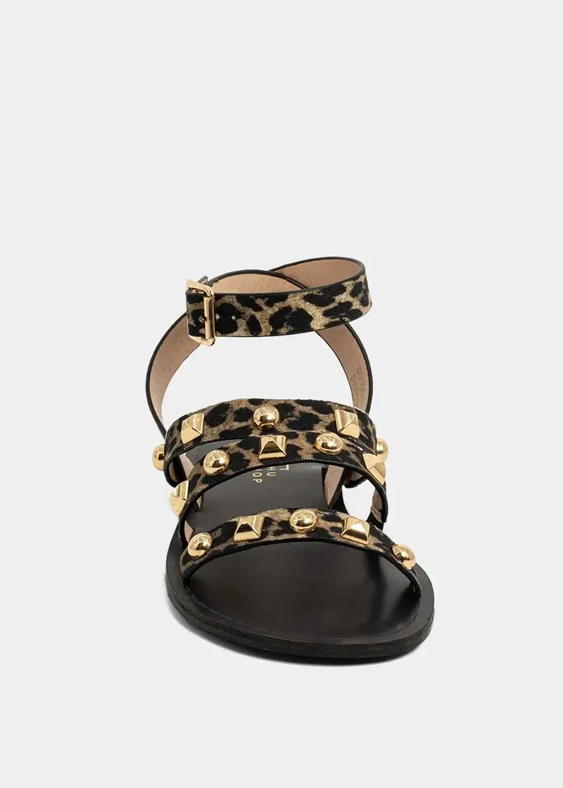 Shu Shop Daphne Sandal- Leopard-Hand In Pocket