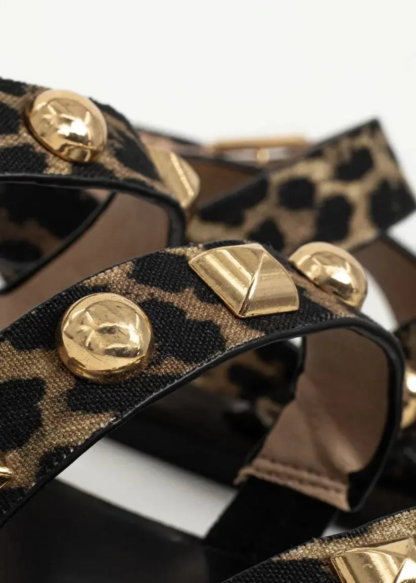 Shu Shop Daphne Sandal- Leopard-Hand In Pocket
