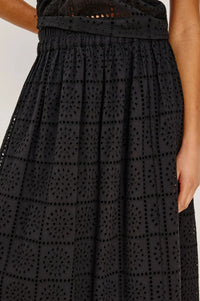 Rails Dax Midi Skirt - Black Grid-Hand In Pocket