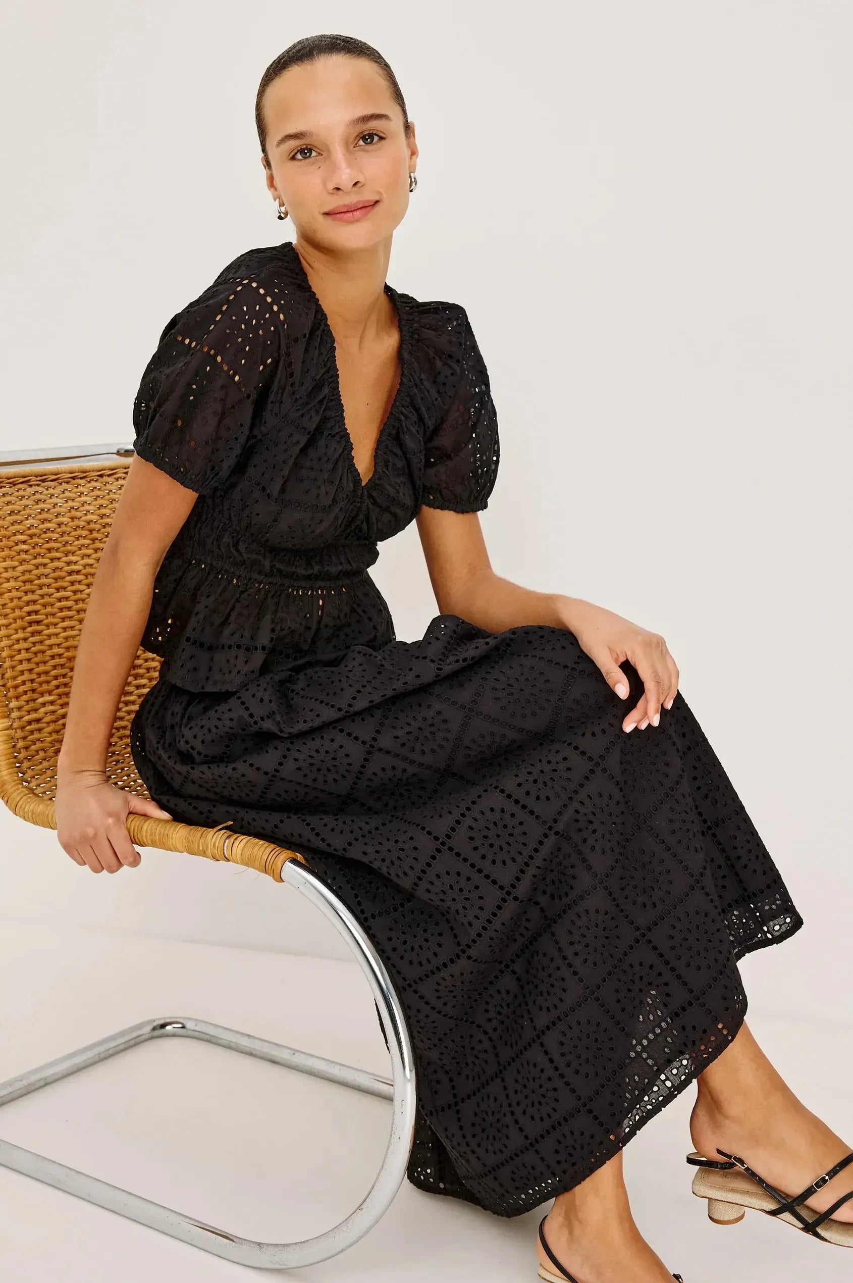 Rails Dax Midi Skirt - Black Grid-Hand In Pocket