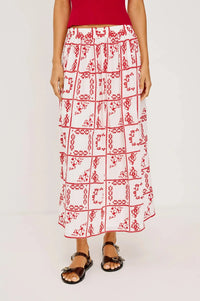 Rails Dax Skirt - Ivory Red Handkerchief-Hand In Pocket