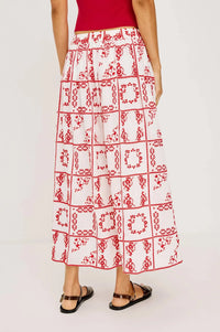 Rails Dax Skirt - Ivory Red Handkerchief-Hand In Pocket