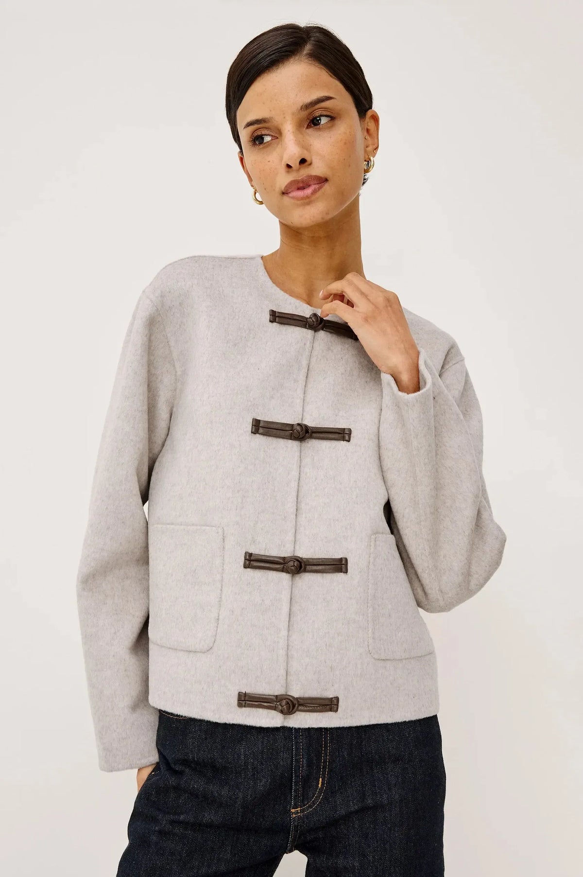 Rails Deidre Jacket - Heather Oat-Hand In Pocket