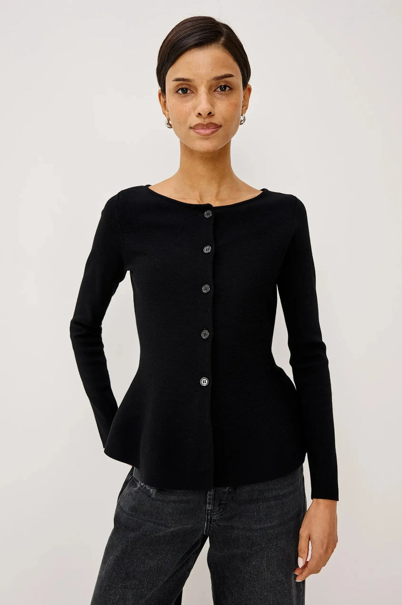 Rails Diane Fine Knit Cardigan - Black-Hand In Pocket