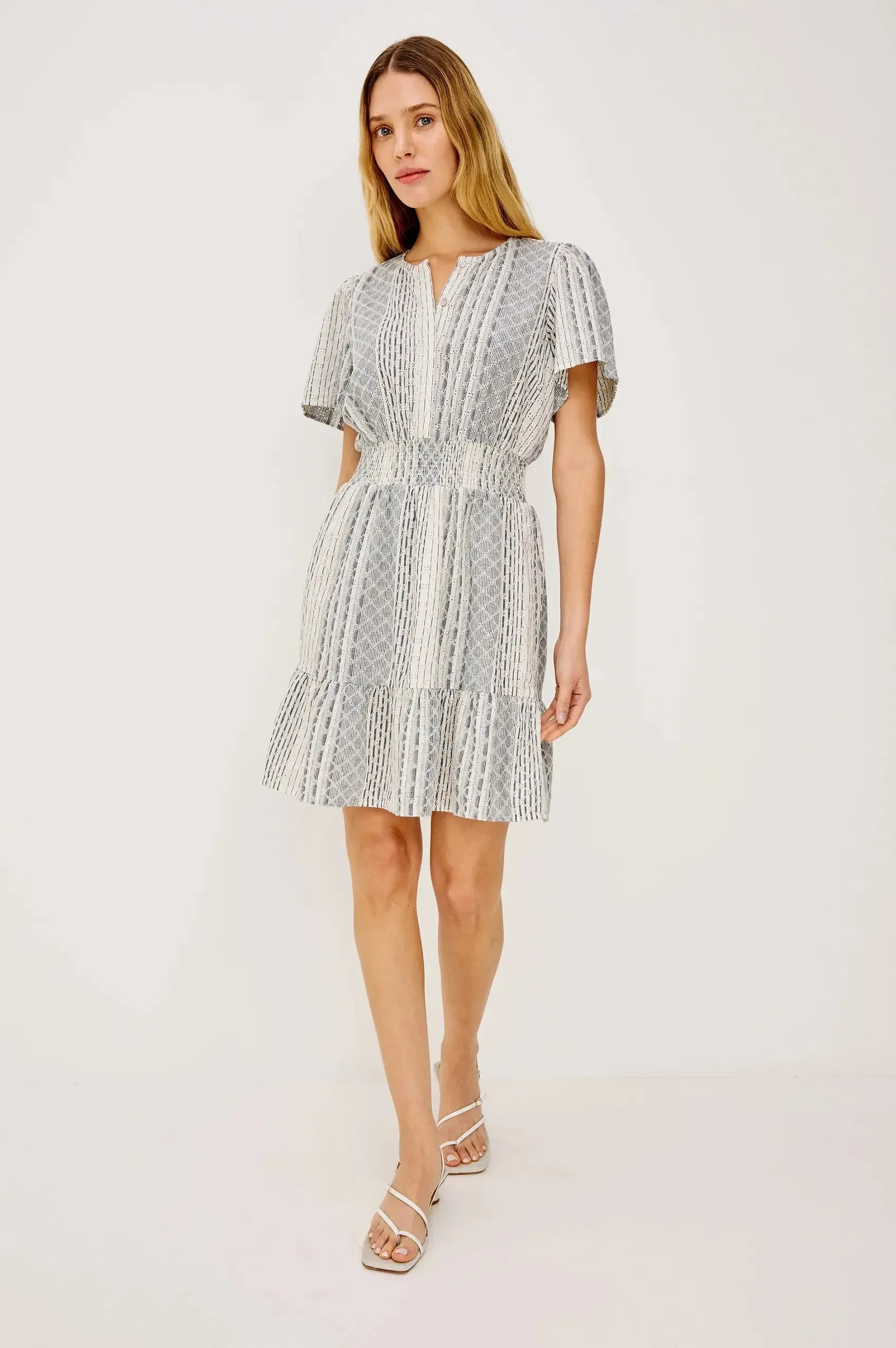 Rails Didi Dress - Striped Eyelet-Hand In Pocket