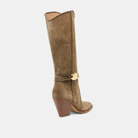 Dolce Vita Jody Suede Boots - Olive-Hand In Pocket