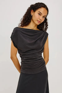 Rails Domnic Off Shoulder Top - Ash-Hand In Pocket