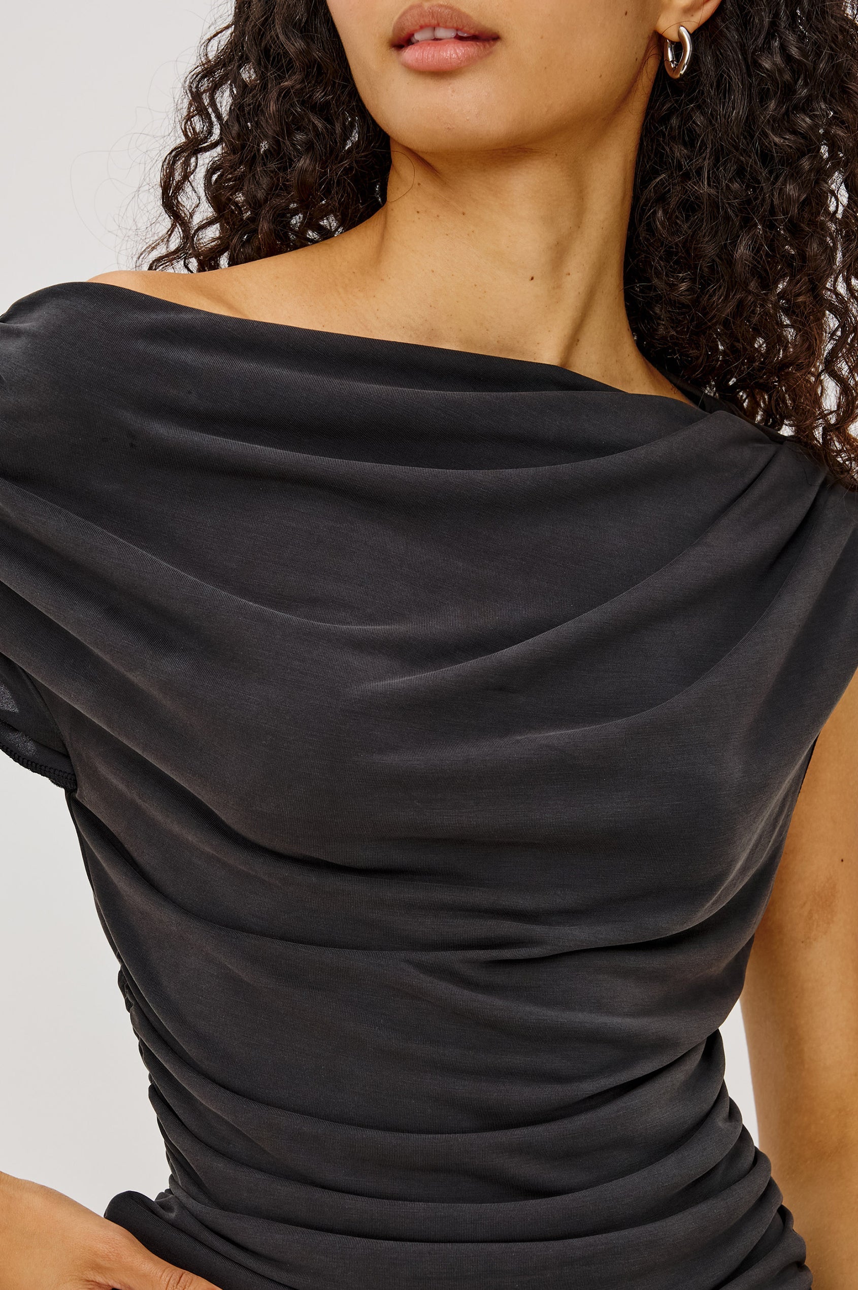 Rails Domnic Off Shoulder Top - Ash-Hand In Pocket