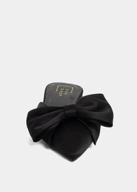 Shu Shop Dorothy Flat Bow Mule-Black-Hand In Pocket