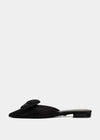 Shu Shop Dorothy Flat Bow Mule-Black-Hand In Pocket