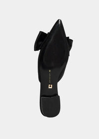 Shu Shop Dorothy Flat Bow Mule-Black-Hand In Pocket