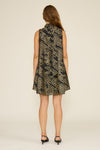 Lucy Paris Monica Scarf Dress - Black/Gold-Hand In Pocket