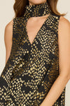 Lucy Paris Monica Scarf Dress - Black/Gold-Hand In Pocket
