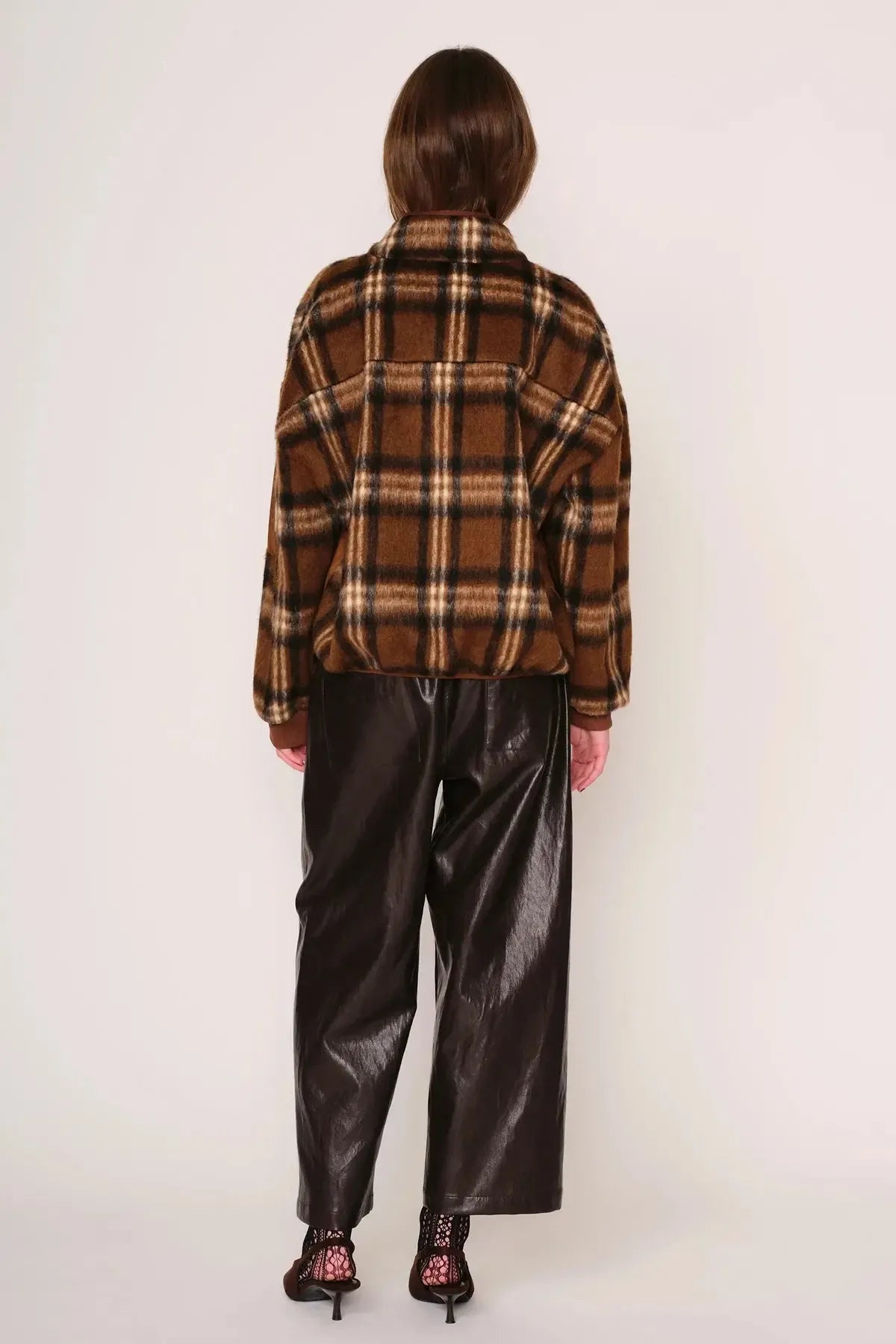 DRA Lucien Jacket - Toffee Plaid-Hand In Pocket