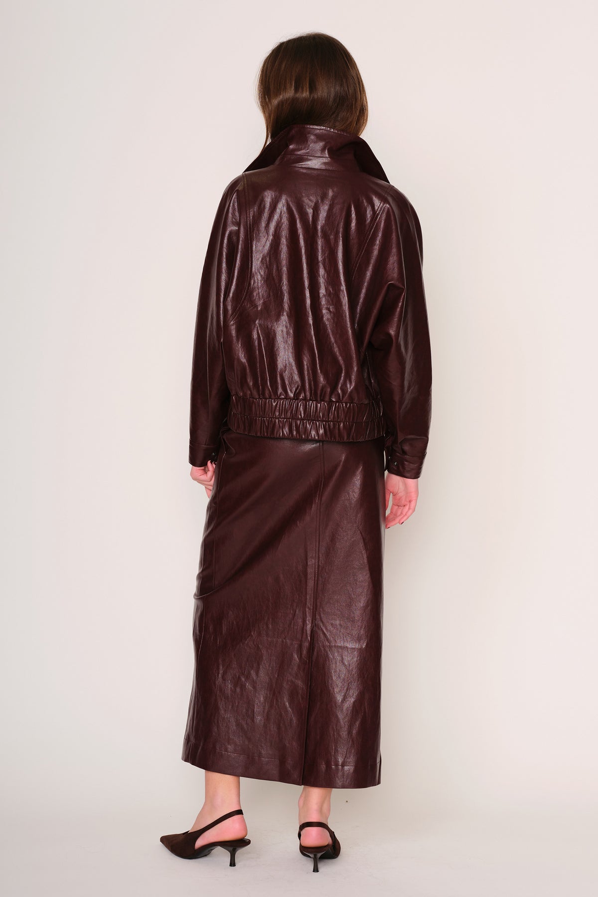 DRA Etta Jacket - Burgundy-Hand In Pocket