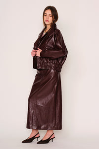 DRA Etta Jacket - Burgundy-Hand In Pocket