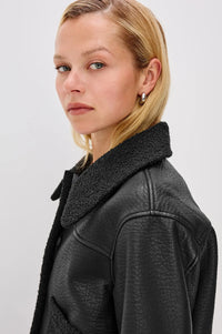 Rails Dria Jacket- Black Sherling-Hand In Pocket