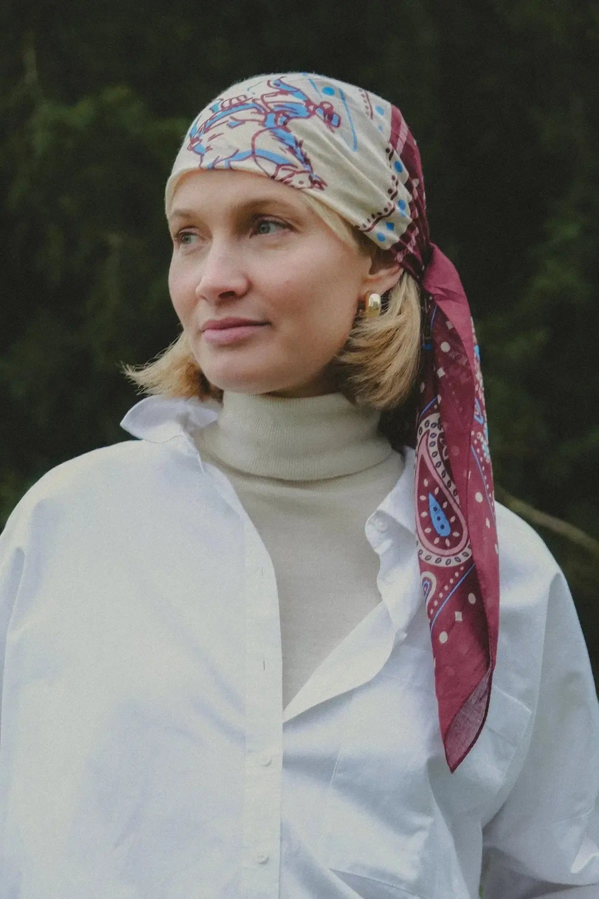 Estelle Rodeo Scarf - Cabernet-Hand In Pocket